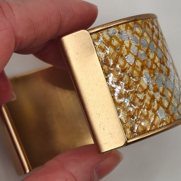 Patricia Nash Imitation Snakeskin Cuff Bracelet - Picture 6 of 7